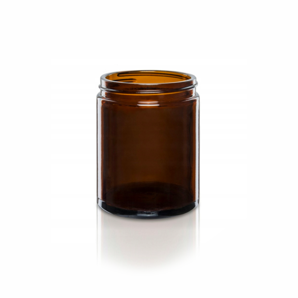 Słoik brązowy na świece<br> Pojemność: 180 ml